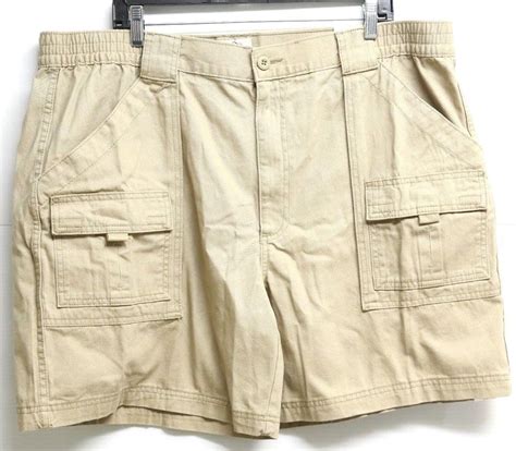 Men S St John S Bay Hiking Cargo Shorts 100 Cotton Size 42 Tan Khaki