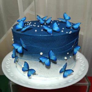 Bolo Azul Feminino - Bolo Azul Feminino: +74 Ideias LINDAS para as Mulheres!