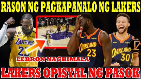 Official Lakers Pasok Na Sa Playoffs Rason Ng Pagkapanalo Sa Gsw