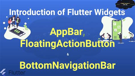 AppBar FloatingActionButton FAB BottomNavigationBar Flutter