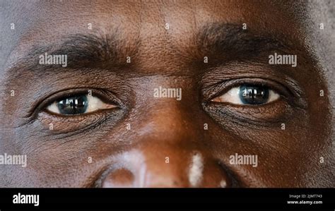 African man extreme eye close up hi-res stock photography and images - Alamy