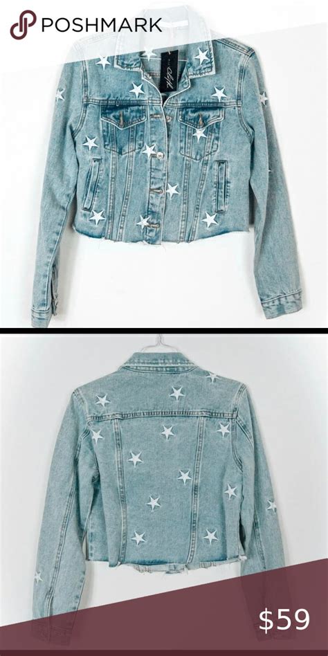 Star Denim Jacket Light Blue Jean Jacket