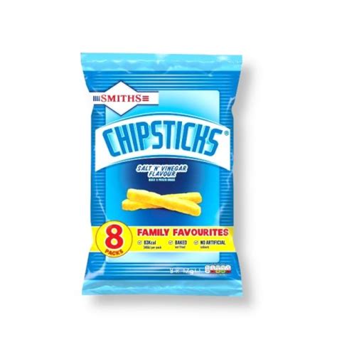 Smiths Chipsticks Salt And Vinegar Flavour Snack 8x17g Pack