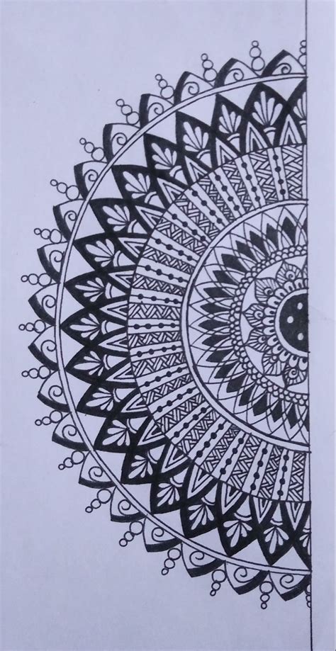 Half mandala | Easy mandala drawing, Mandala art, Mandala art therapy