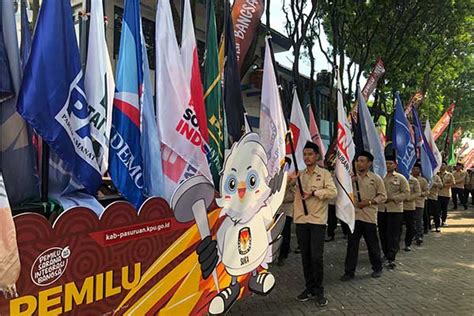 Kpu Kabupaten Malang Gelar Penyambutan Kirab Bendera Pemilu 2024