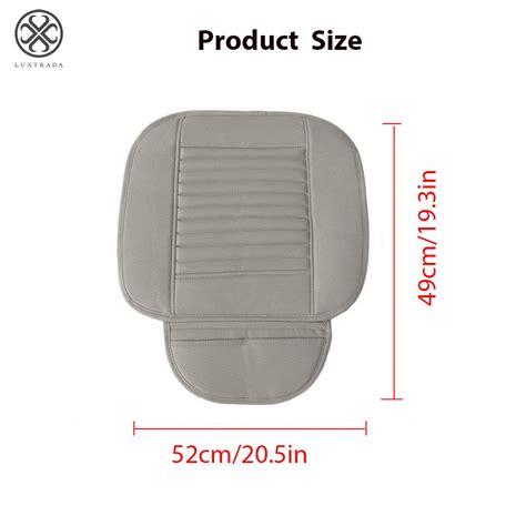 Luxtrada Front Vehicle Car Seat Cushion Breathable Pu Leather Cover