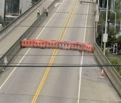 West Seattle Blog FOLLOWUP Damaged Barrier Removed From Still