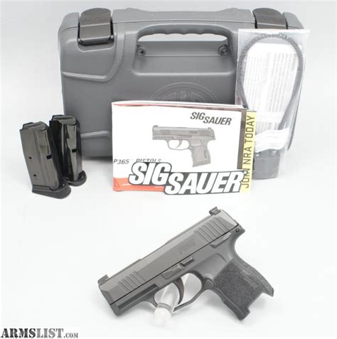 Armslist For Sale Nib Sig Sauer P365 9mm Sub Compact Pistol W