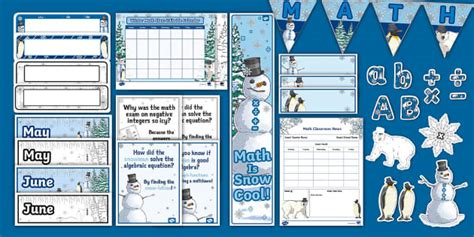 Winter Math Classroom Decor Pack Lehrer Gemacht Twinkl