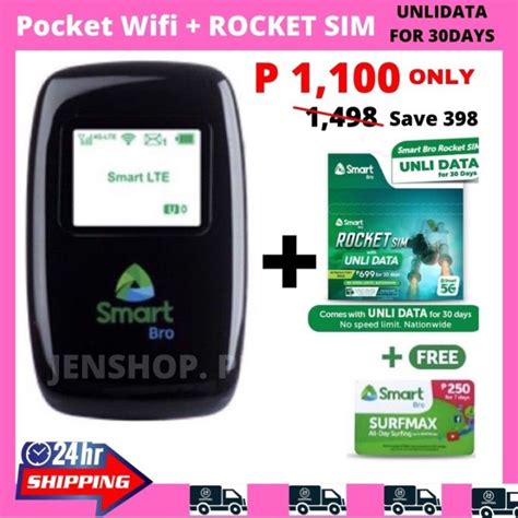 Smart Bro LTE Pocket Wifi Available Rocket Sim Unlidata Lazada PH