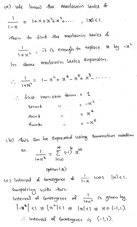 [Solved] a. Find the first four nonzero terms of the Maclaurin series