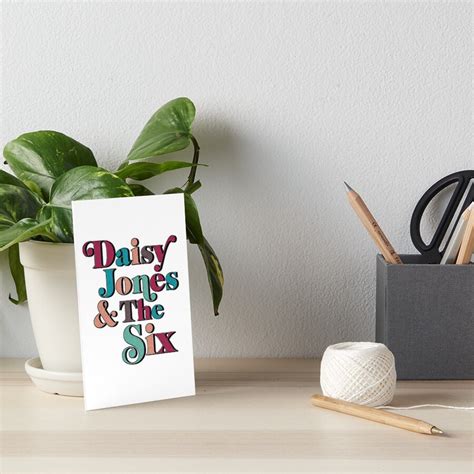 Daisy Jones And The Six Colour Retro Band Logo Art Board Print For