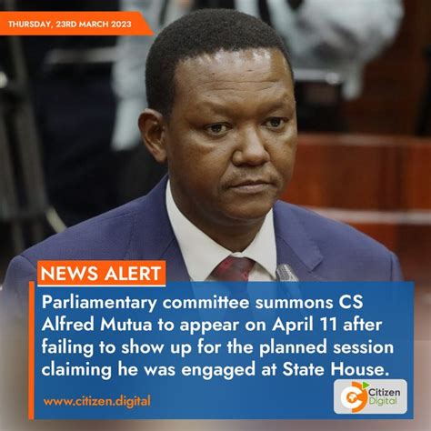 Hot Fm Kenya On Twitter Parliamentary Committee Summons Cs Alfred