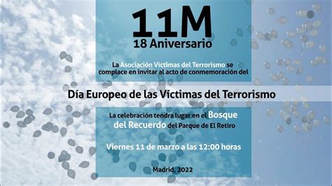 11m Día Europeo De Las Víctimas Del Terrorismo Youtube