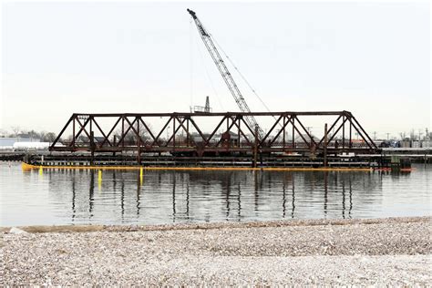 Dismantling Of Destroyed Pleasure Beach Bridge Continues