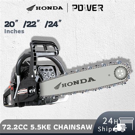 Honda Chain Saw Chainsaw Gasoline Saw 20 22 24 Inches 78cc Portable