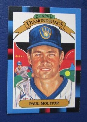 1987 Donruss Diamond Kings Paul Molitor Milwaukee Brewers 7 HOF EX