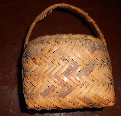 Small Antique Native American Indian Choctaw Polychrome River Cane