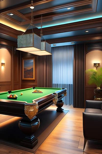 Premium Ai Image Modern Billiard Room Design Ideas