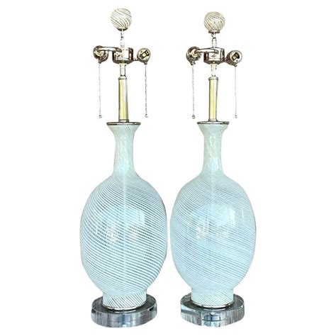 Pair Of Vintage Midcentury Swirl Lamps For Sale At 1stdibs Vintage Swirl Lamp