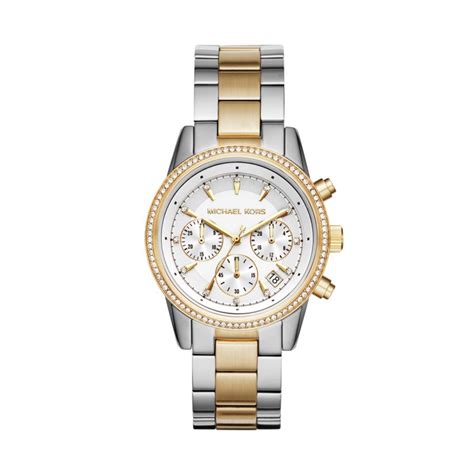 Montre Femme Chronographe Michael Kors Ritz Acier Bicolore