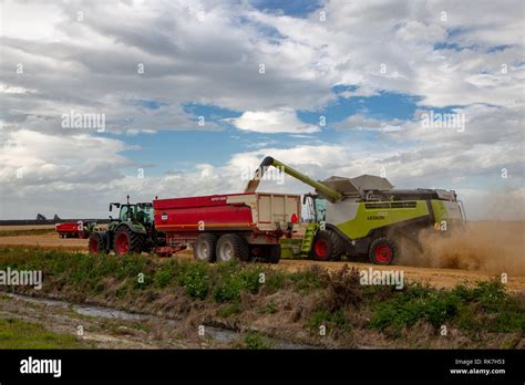 Claas Combine Harvester And Tractor Hi Res Stock Photography And Images