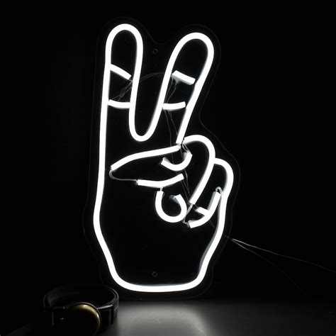 Peace Fingers Neon Sign Custom Neon Signs