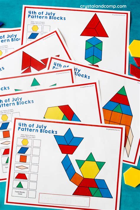 4th Of July Pattern Block Activity Worksheets Library