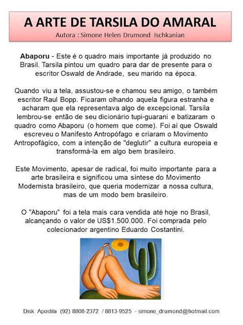 Atividades De Artes De Tarsila Do Amaral Atividades De Arte Porn Sex