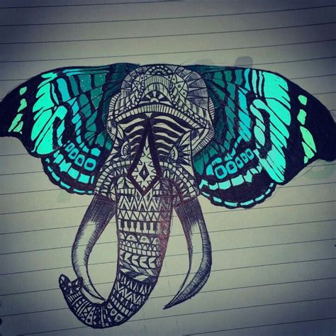 My drawing. #elephant #tattoos #butterfly #elephantbutterfly #drawing ...