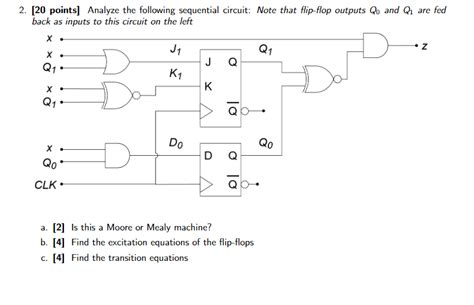 Solved 2 20 Points Analyze The Following Sequential Chegg