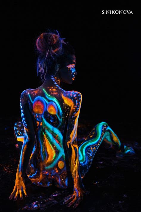 By S Nikonova Nikonova Nude Art Body Art Bodyart Fluorescent