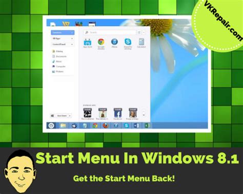 How To Enable The Start Menu In Windows 81 Tutorial Vkrepaircom