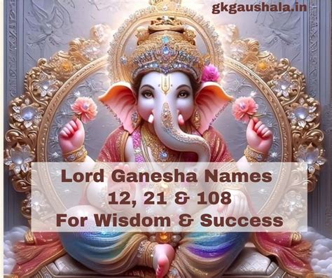 Lord Ganesha Names Most Important Names For Wisdom