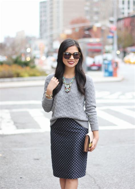 Polka Dot Pencil Skirt Skirt The Rules NYC Style Blogger