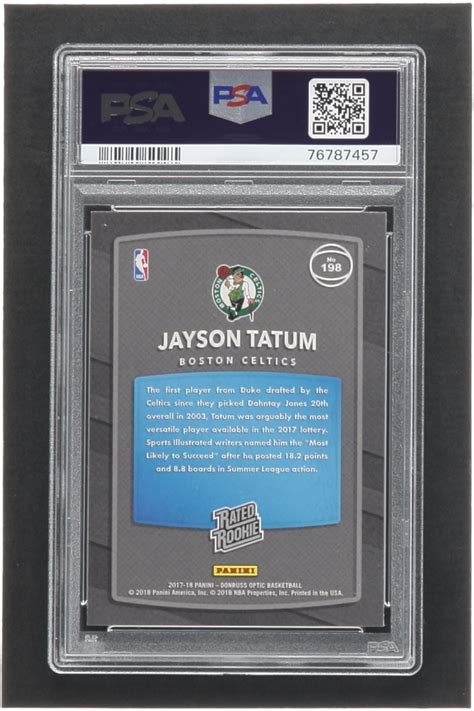 Jayson Tatum Donruss Optic Mega Box Rated Rookie Red Yellow