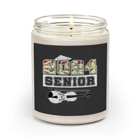 Senior 2024 Violin Player Class Of 2024 Graduate Scented Candles Sold By Mililvtchomat Sku