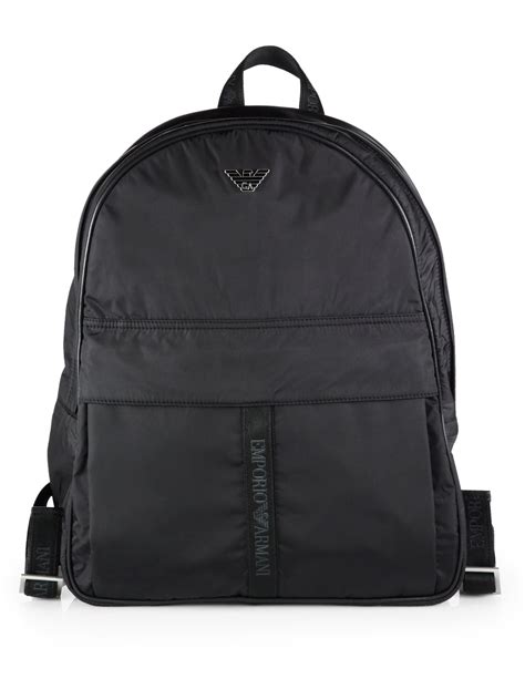 Emporio Armani Nylon Backpack In Black For Men Lyst