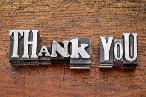 Thank You In Metal Type Stock Image Image Of Text Word 47049419