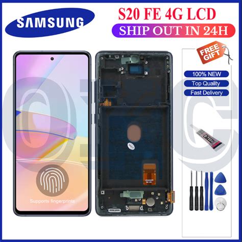 AMOLED LCD Display For Samsung Galaxy S20 FE 4G 5G LCD With Frame