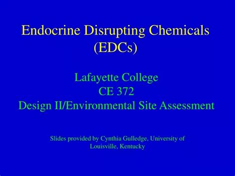 Ppt Endocrine Disrupting Chemicals Edcs Powerpoint Presentation