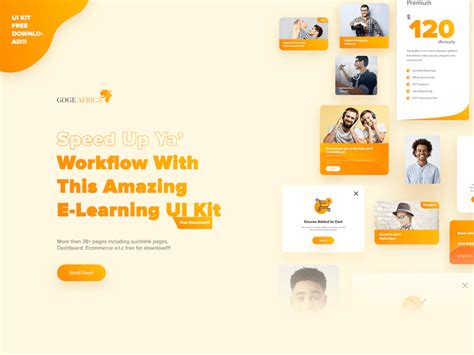 E Learning Ui Kit Free Figma Resource Figma Elements