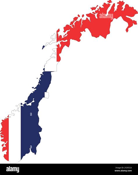 Norway Flag In Map Norway Map With Flag Map Of Norway Map With Flag