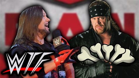 Wwe Raw Wtf Moments 23 Mar Aj Styles Vs The Undertaker Boneyard