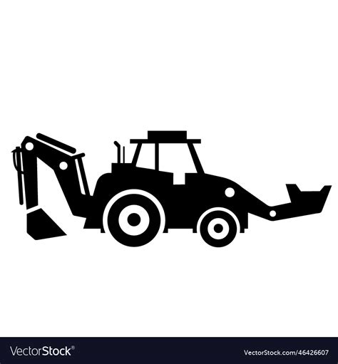 backhoe royalty  vector image vectorstock