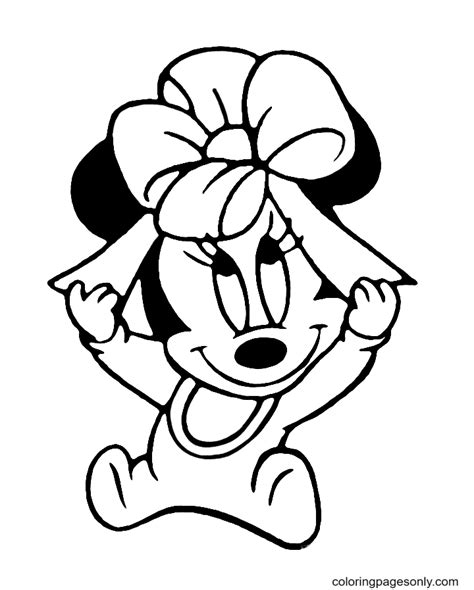 Imagenes Minnie Bebe Para Colorear Minnie Mouse Coloring Pages Porn