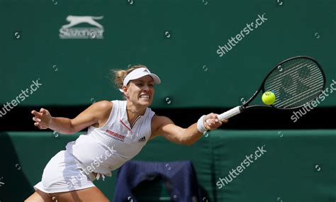 Germanys Angelique Kerber Returns Ball Latvias Editorial Stock Photo