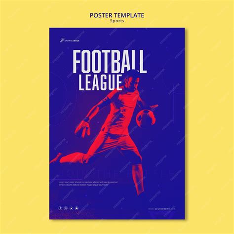 Free PSD | Football league poster template