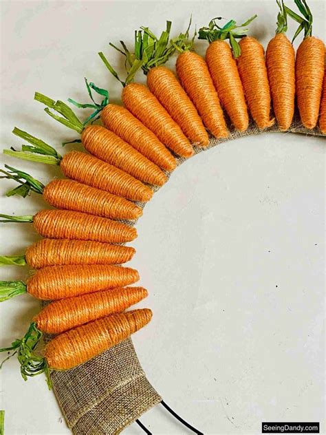 Springtime Carrot Wreath Dollar Tree Craft Seeing Dandy Blog