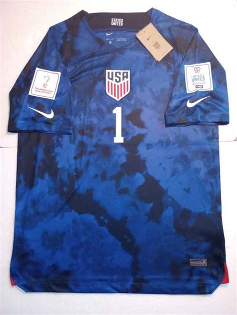 Matt Turner USA USMNT 2022 World Cup Qatar Stadium Blue Away Soccer